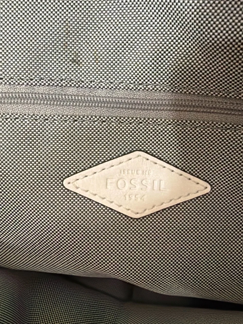 Fossil White Mini Backpack with Multicolor Floral Appliqués